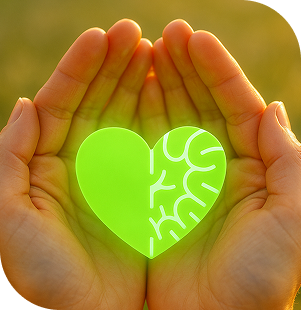 LiveLoveMind logo in hands
